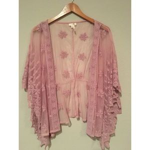 Blush Lace Kimono